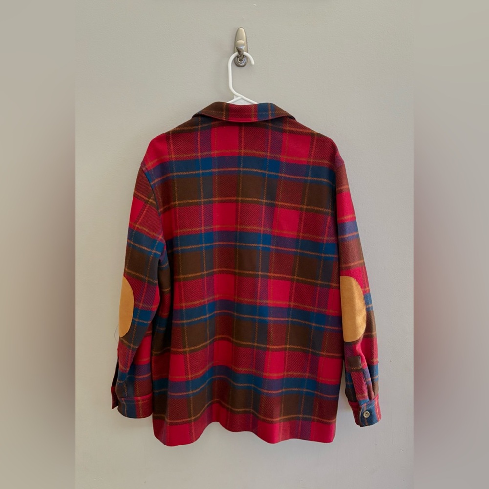 Vtg Pendleton Wool Shadow Plaid Tartan Chore Barn Jacket Shacket | Size Large - Picture 3 of 7